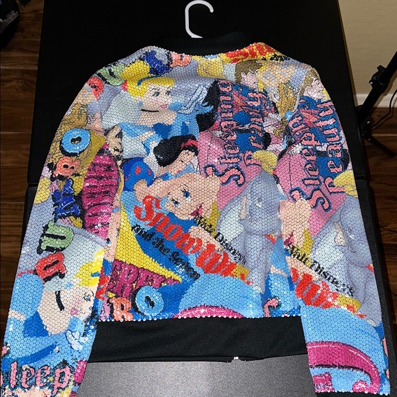 Disney Parks Classic Animated Sequin Bomber Jacket - Picture 2 of 3